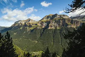 Aragon Prints: Mondarruego, Punta Gallinero and Monte Perdido peaks over the Ordesa Valley North rim