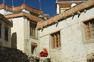 Lamayuru Prints: Monk at Lamayuru gompa (monastery)