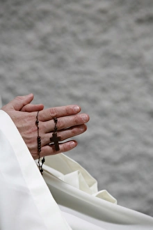 Images Dated 10th May 2007: Monk praying, Evian, Haute Savoie, France, Europe
