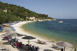Sun Lounger Prints: Monodendri beach, Paxos, Ionian Islands, Greek Islands, Greece, Europe