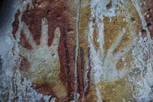 Human Hand Prints: Monolithic cave paintings in Raja Ampat