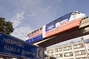 Images Dated 29th August 2009: Monorail, Kuala Lumpur, Malaysia, Southeast Asia, Asia