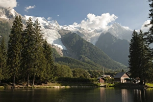 Chamonix Prints: Mont Blanc, 4809m, and the Glaciers, Chamonix, Haute Savoie, French Alps, France, Europe