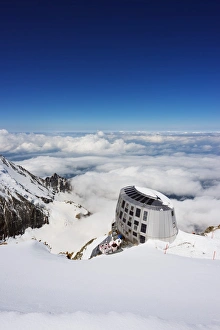Refuge Prints: Mont Blanc Gouter refuge, Chamonix Valley, Rhone Alps, Haute Savoie, France, Europe