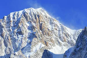 Typically Italian Gallery: Mont Blanc peak swept by the wind, Veny Valley, Courmayeur, Aosta Valley, Italy, Europe