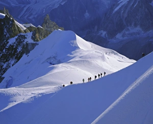 Mont Blanc range near Chamonix, French Alps, Haute-Savoie, France, Europe