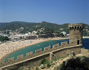 Costa Brava Prints: Mont Guardi battlements and Tossa de Mar