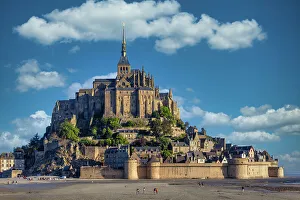 Manche Prints: Mont Saint-Michel, UNESCO World Heritage Site, Manche, Normandy, France, Europe