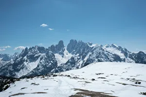 Belluno Prints: Monte Cristallo mountain covered by pristine snow