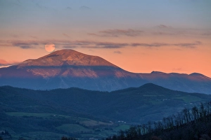 Enchanting Prints: Monte Cucco at sunset, Gubbio, Umbria, Italy