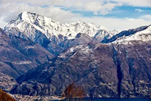 Lake Como Prints: Monte Legnone mountain by Lake Como, Lombardy, Italian Lakes, Italy, Europe