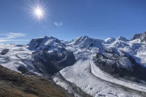 Valais Prints: Monte Rosa massif with Dufourspitze