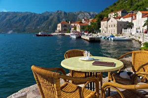 Holidays Gallery: Montenegro, Bay of Kotor, Perast, Waterside Cafe