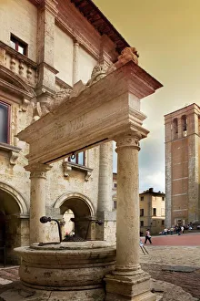 Stone Carving Prints: Montepulciano, Tuscany, Italy, Europe