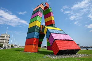 Creativity Prints: Monument made of colorful containers in Le Havre presents modern art in France's landscape