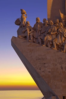 Belem Prints: Monument to the Discoveries at dusk, Belem, Lisbon, Portugal, Europe