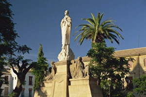 Jaen Prints: Monument to San Juan de la Cruz in Plaza del 1 de Mayo