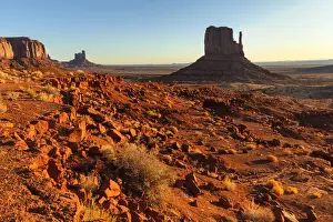 Deserts Prints: Monument Valley at sunrise, Monument Valley Tribal Park, Arizona