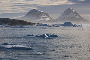 Dayime Prints: Moody light over the icebergs and glaciers in Cierva Cove, Antarctica, Polar Regions