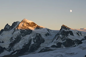 Moon Rise Prints: Moon rising over the Klein Matterhorn