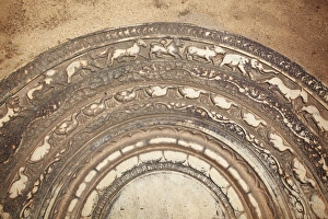 South Asian Prints: Moonstone at Mahasens Palace, Northern Ruins