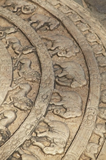 Polonnaruwa Prints: Moonstone at Vatadage, Quadrangle