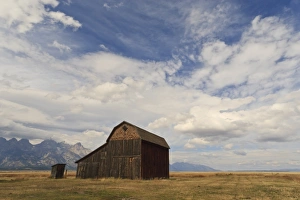 Barn Prints: Mormon Row barn under a big sky in autumn (fall)