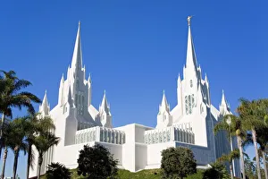 La Jolla Prints: Mormon Temple in La Jolla, San Diego County, California, United States of America