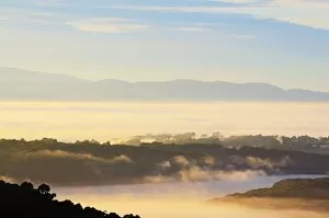 Images Dated 29th May 2008: Morning fog over the Silvan Reservoir, Dandenong Ranges, Victoria, Australia, Pacific