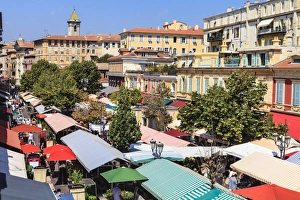 Awning Prints: The morning fruit and vegetable market