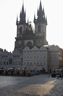 Old Town Square Prints: Morning light, Old Town Square, Church of Our Lady before Tyn, Old Town