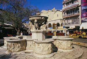 Iraklion Prints: Morosini fountain on Plateia Venizelou