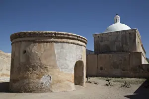 Mortuary chapel and graves, San Jose de Tumacacori Mission, established in 1691, Tumacacori National Historic Park, New Mexico, United States of America, North America