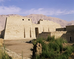 Medinet Habu Prints: Mortuary temple of Ramses III, Medinet Habu, Thebes, UNESCO World Heritage Site