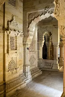 Restored Prints: Morvi Temple (the Secretariat) an administrative building with a Hindu temple in the centre
