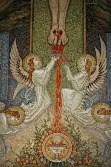 Images Dated 24th August 2007: Detail of the mosaic by Antoine Molkenboer showing the Blood of Christ, Annecy