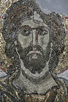 Images Dated 17th September 2007: Mosaic of Christ in the Golgotha Chapel at the Church of the Holy Sepulchre, Jerusalem
