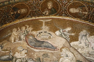 Images Dated 3rd April 2007: Mosaic depicting Mary giving birth to Jesus Christ in Kariye Camii (Holy Saviour in Chora church )