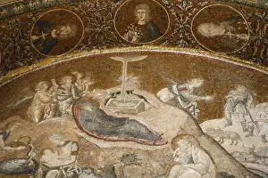 Biblical Prints: Mosaic depicting Mary giving birth to Jesus Christ in Kariye Camii (Holy Saviour in Chora church )