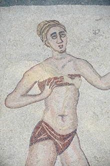 Images Dated 3rd April 2010: Mosaic of girls in bikinis, Villa Romana del Casale, Piazza Armerina, UNESCO World Heritage Site