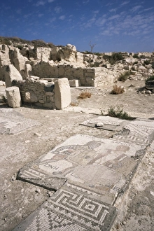 Kourion Prints: Mosaic of the gladiators in the House of the Gladiators, Kourion (Curium) (Kurion)