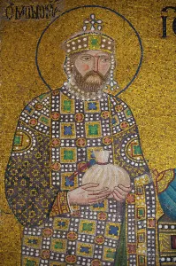 Byzantine Prints: Mosaic Image of Emperor Constantine IX