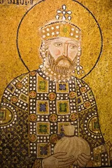 Mosaic of John the Baptist inside Aya Sofya (Sancta Sophia), UNESCO World Heritage Site