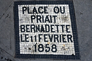 Lourdes Prints: Mosaic at the Lourdes grotto, Lourdes, Hautes Pyrenees, France, Europe