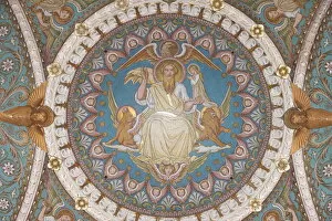 Images Dated 10th December 2008: Mosaic of Mary, daughter of God, in Fourviere basilica, Lyon, Rhone, France, Europe