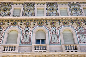 Decorated Prints: Mosaic, Piazza dell Unita d Italia, Trieste, Friuli-Venezia Giulia, Italy, Europe