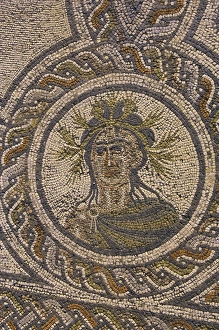 Human Face Prints: Mosaic, Roman archaeological site