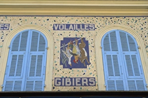 Tile Work Prints: Mosaic shop sign, Cours Saleya, Nice, Alpes Maritimes, Provence, Cote d Azur