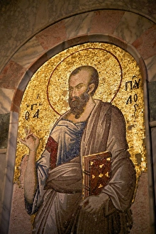 Chora Prints: Mosaic of St. Paul, interior of Church of St
