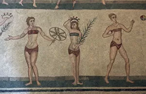 Sicily Gallery: Mosaic, Villa Romana Del Casale, Piazza Armerina, UNESCO World Heritage Site, Sicily